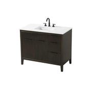 42" Single Bathroom Vanity in Chocolate Oak by Elegant Kitchen and Bath – unspecified, Aluminum, Chocolate, Model VF29842CO