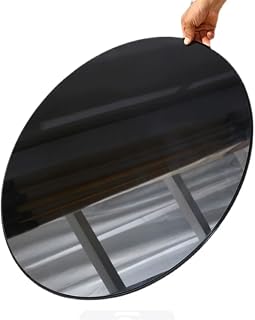 42CM, 70CM,85CM, Round Table Surface ，mesa，Round Tempered Glass Table Top Black，Impact Resistance，Dining Table，for Coffee Table, Home，Office(98CM(38.6.5IN))