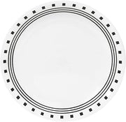 Corelle Livingware 8-1/2-Inch Luncheon Plate, City Block, 8-1/2", Black