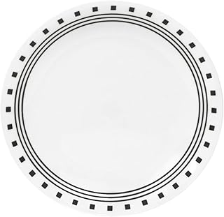 Corelle Livingware 8-1/2-Inch Luncheon Plate, City Block, 8-1/2", Black