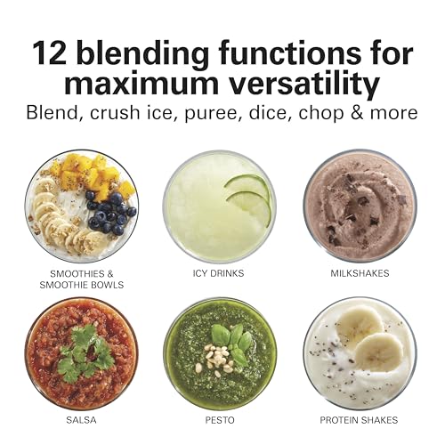 Hamilton Beach Black / 40 Oz. Glass Jar (Pack of 1) / Blender with 40 Oz Glass Jar Countertop Blenders