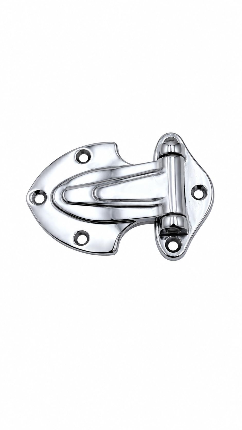 139 Series Reversible Surfacemount Hinge (Offset: Flush) by Kason – Offset: Flush, Chrome, Model 139-01