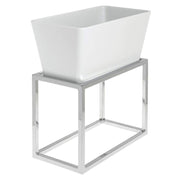Cerve Collection Chrome Third Size Housing - 8 3/4"H by HUBERT – Metal, Grey