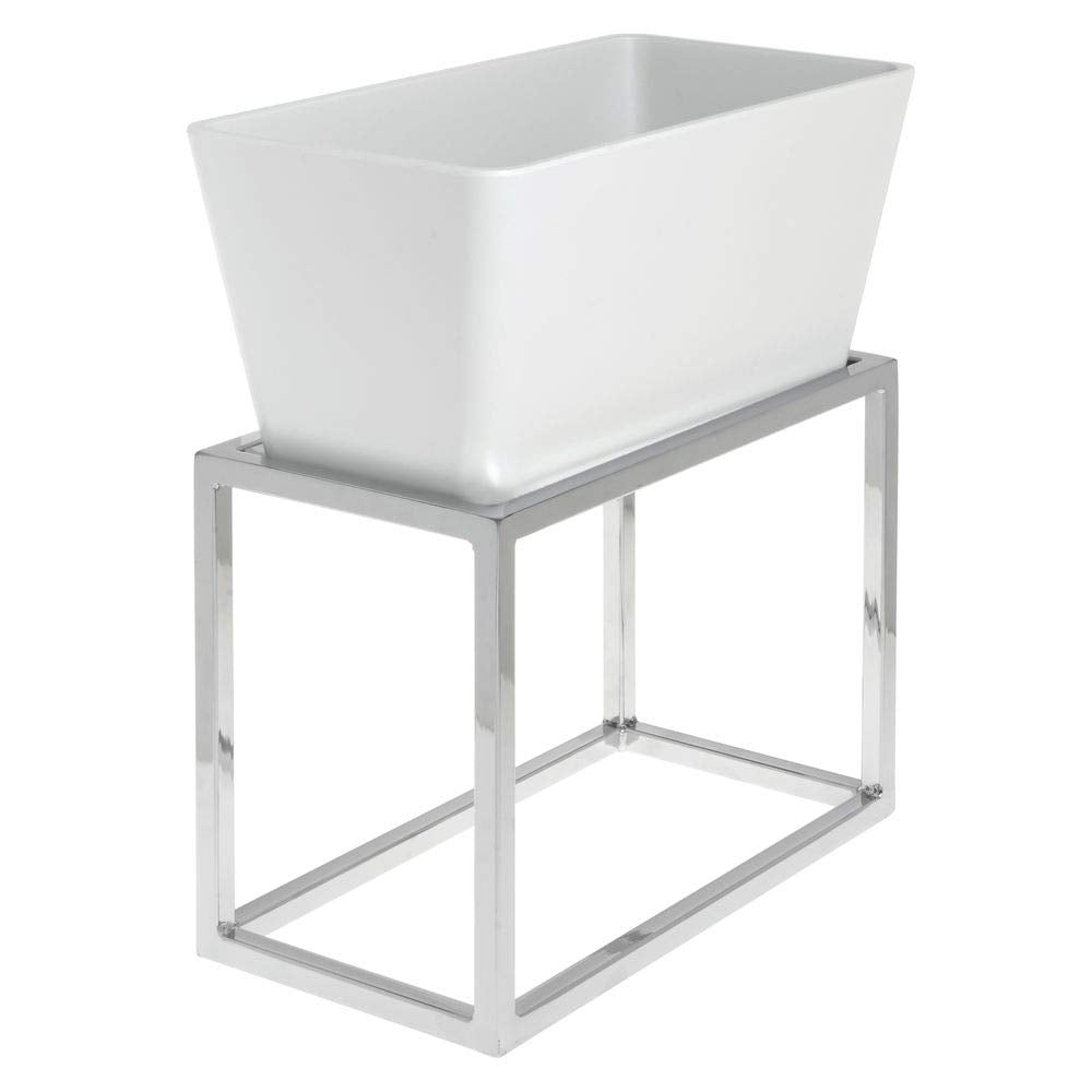 Cerve Collection Chrome Third Size Housing - 8 3/4"H by HUBERT – Metal, Grey