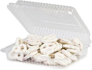 Detroit Forming LBH-651 Clear OPS Plastic Rectangle Hinged Locking Lid Food Container Clear, 7 x 6 x 2 Inch | 500/Case