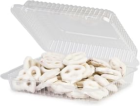 Detroit Forming LBH-651 Clear OPS Plastic Rectangle Hinged Locking Lid Food Container Clear, 7 x 6 x 2 Inch | 500/Case
