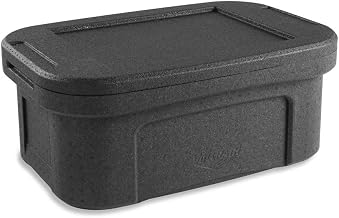 Vollrath VEPPT308 Full-Size 6" Deep Top Loading Insulated Food Pan Carrier (Includes: Lid), EPP, Black - 28-1/4" x 19-3/16" x 12"