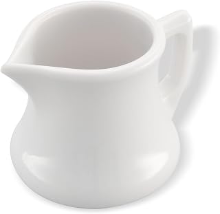 Carlisle FoodService Products Creamer Pitcher for Restaurant and Kitchen, Plastic, 3 Ounces, White