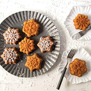 Nordic Ware Snowy Day Formed Mini Cake Pan / 2.5-Cups / White Specialty & Novelty Cake Pans