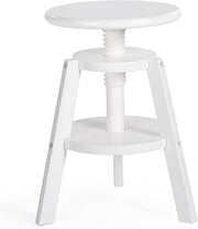 Guidecraft Adjustable Drafting Wooden Stool-White: Drafting Chair for Kids, 16”-18” Inch Toddler Stool for Kids' Art Studio Furniture | Adjustable Height Chair for Drawing, Painting, and Crafting