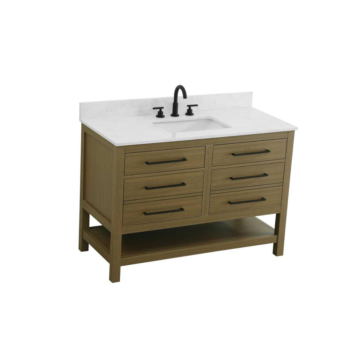 Karson Bathroom Vanity Chestnut Brown by Lighting Design – Wood, Chestnut Brown, Model VF60548MCB-BS