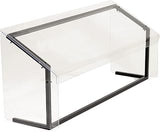 Carlisle FoodService Products Buffet Bar Sneeze Guard with Aluminum Frame for Catering, Buffets, Restaurants, Plastic, 73.37 x 12.19 x 25.5 Inches, Black