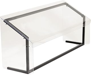 Carlisle FoodService Products Buffet Bar Sneeze Guard with Aluminum Frame for Catering, Buffets, Restaurants, Plastic, 48 x 12.19 x 25.5 Inches, Black