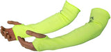 Black Stallion HS-18T-HY HPPE Knit A4 Cut-Resistant 18 Inch Sleeves with Thumb Slot, Hi-Vis Yellow