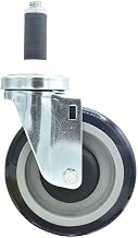 BK Resources 5" Polyurethane 1" Expanding Stem Swivel Caster for Work Tables, NSF, 300lb Capacity Per Wheel