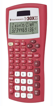 TI-30XIIS Scientific Calculator by Texas Instruments – 1 Pack, Plastic, Red, Model 30XIIS/TBL/1L1/BT