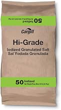 Cargill Hi-Grade Food Grade Granulated Salt, 50 lbs Bulk Bag - Pure Iodized Salt for Food Processing, Canning, Pickling, and Baking