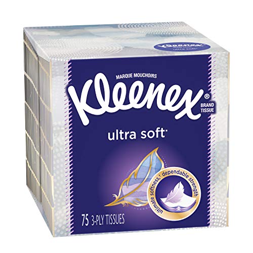 Kleenex White / 75 Count (Pack of 1) / Ultra Soft Tissue: 18 cube boxes Box Tissues