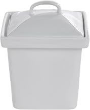 Front Of The House Mod White Porcelain 15 Oz Pot with Lid