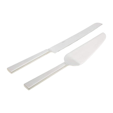 Celebration 2 Piece Cake Knife & Server Set by Oneida – 1.40 LB, Stainless Steel, Metallic, Pack of 2, Model F143002A