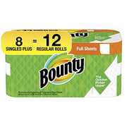 Bounty 1 / 54 Count (Pack of 8) / White Paper Towels