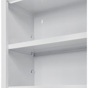 Clear View Wall Storage Cabinet with Locking Recessed by Global Industrial – 18"W x 12"D x 26"H, Alloy Steel, Off White, Model 269875CV-WH