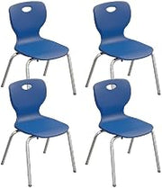 Correll CSC 14" Classic Metal/Plastic Stacking Student Chair - Blue (Set of 4)