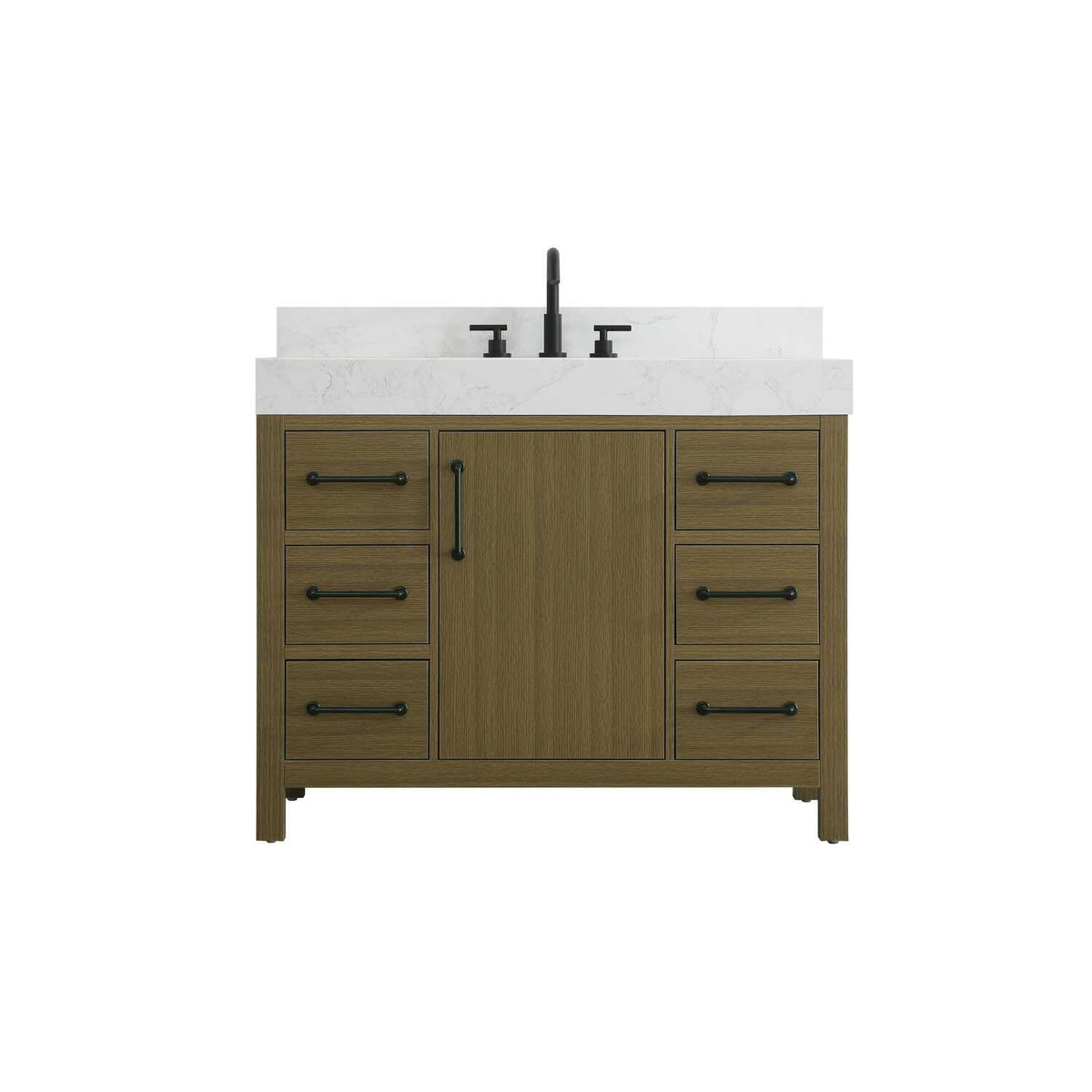Elegant Kitchen and Bath 42" Single Bathroom Vanity in Chestnut Brown by Elegant Lighting – unspecified, Wood, Chestnut Brown, Model VF60642MCB-BS