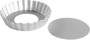 Fat Daddio's PFT-425 Round Fluted Tart Pan with Removable Bottom, 4.25 x 1 Inch