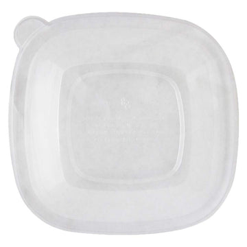 World Centric BQL-CS-24 100% Compostable Ingeo Fiber Square Bowl Clear Lids for 24-48 oz. Bowls (Pack of 200)