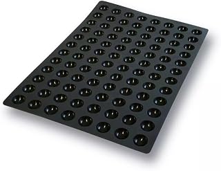 Silikomart SQ015 96 Compartment Mini Half Sphere Silicone Baking Mold - 1 3/8" x 1 3/8" Cavities