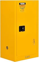 Global Industrial Flammable Cabinet, Self Close Single Door, 16 Gallon, 23" Wx18 Dx44 H