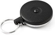 KEY-BAK Original Retractable Key Holder Keychain with a Front, Steel Belt Clip, and Split Ring