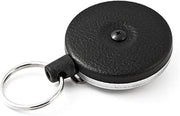 KEY-BAK Original Retractable Key Holder Keychain with a Front, Steel Belt Clip, and Split Ring