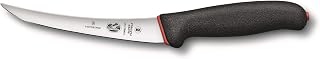 Victorinox Dual Grip 6" Boning Knife, Curved, Super Flex Narrow Blade, Black Handle