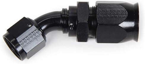 Fragola Fitting, Hose End, Race-Rite, PTFE Hose, 45 Degree, 12 an Hose to 12 an Female, Swivel, Aluminum, Black, Each