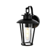 Wensley One Light Outdoor Wall Sconce Black by Lighting Design – Iron, Black