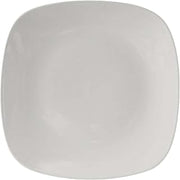 Tuxton China BWH-110C Plate, 11-1/8", Square, Rolled Edge, Microwave and Dishwasher Safe, Oven Proof, Fully Vitrified, Ceramic, DuraTux, White, Pack of 12