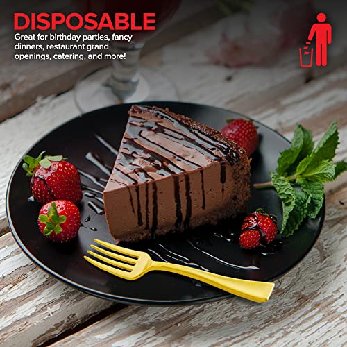 Stock Your Home Mini Fork / Gold / 80 Dessert Forks
