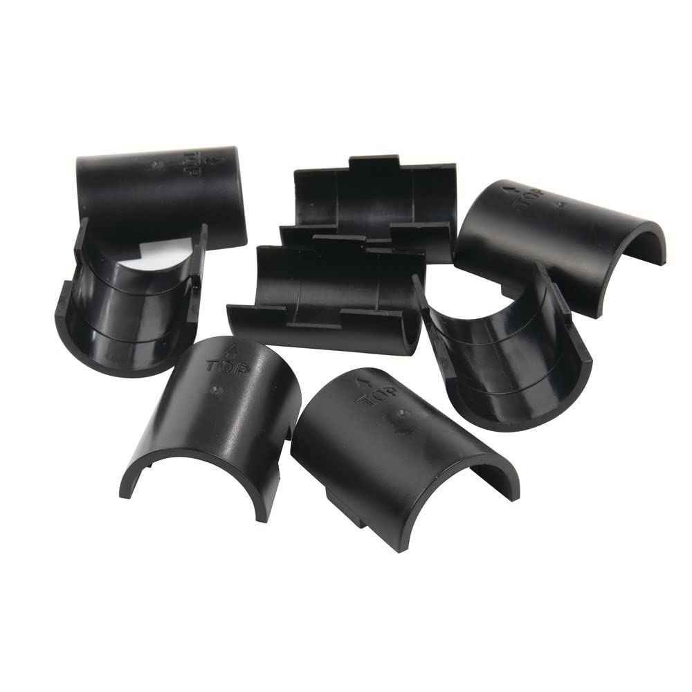 Split Sleeves for Wire Shelving Black 4 Per Pack by HUBERT – Plastic, Black, Model 1.5SLV