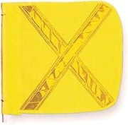 Checkers Heavy Duty Replacement 12" Yellow with Yellow X Warning Whip