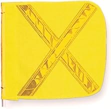 Checkers Heavy Duty Replacement 12" Yellow with Yellow X Warning Whip
