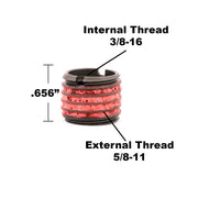 Thread Insert by E-Z LOK – 17/32", Alloy Steel, Red, Pack of 5, Model 335-6