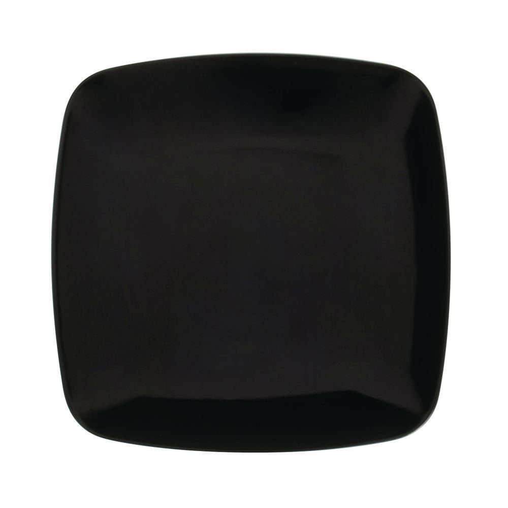 D11SQR-B Square Platter Black Plastic 11" Square by Elite Global Solutions – Large, Melamine, Black, Model 848552007418