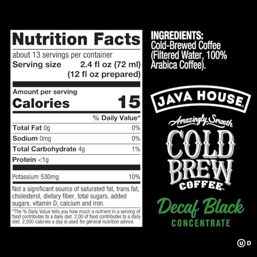 Java House Decaf / 32 Fl Oz (Pack of 1) / 1 Iced Coffee & Cold-Brew