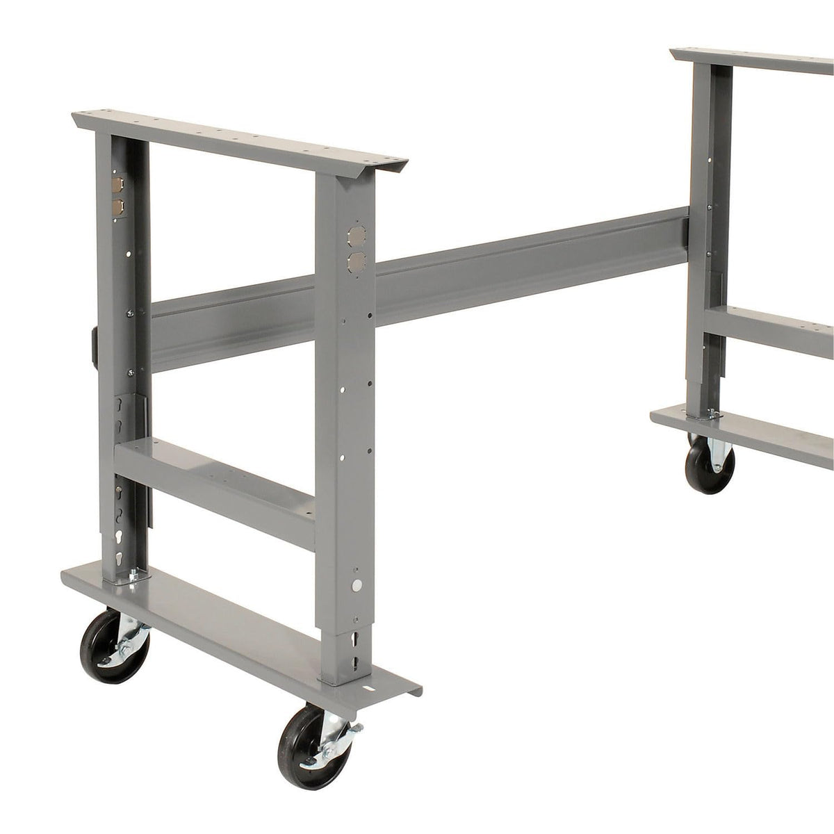 Mobile Adjustable Height Workbench by Global Industrial – 30"L x 72"W x 4.5"H, Steel, Gray, Model 183168A