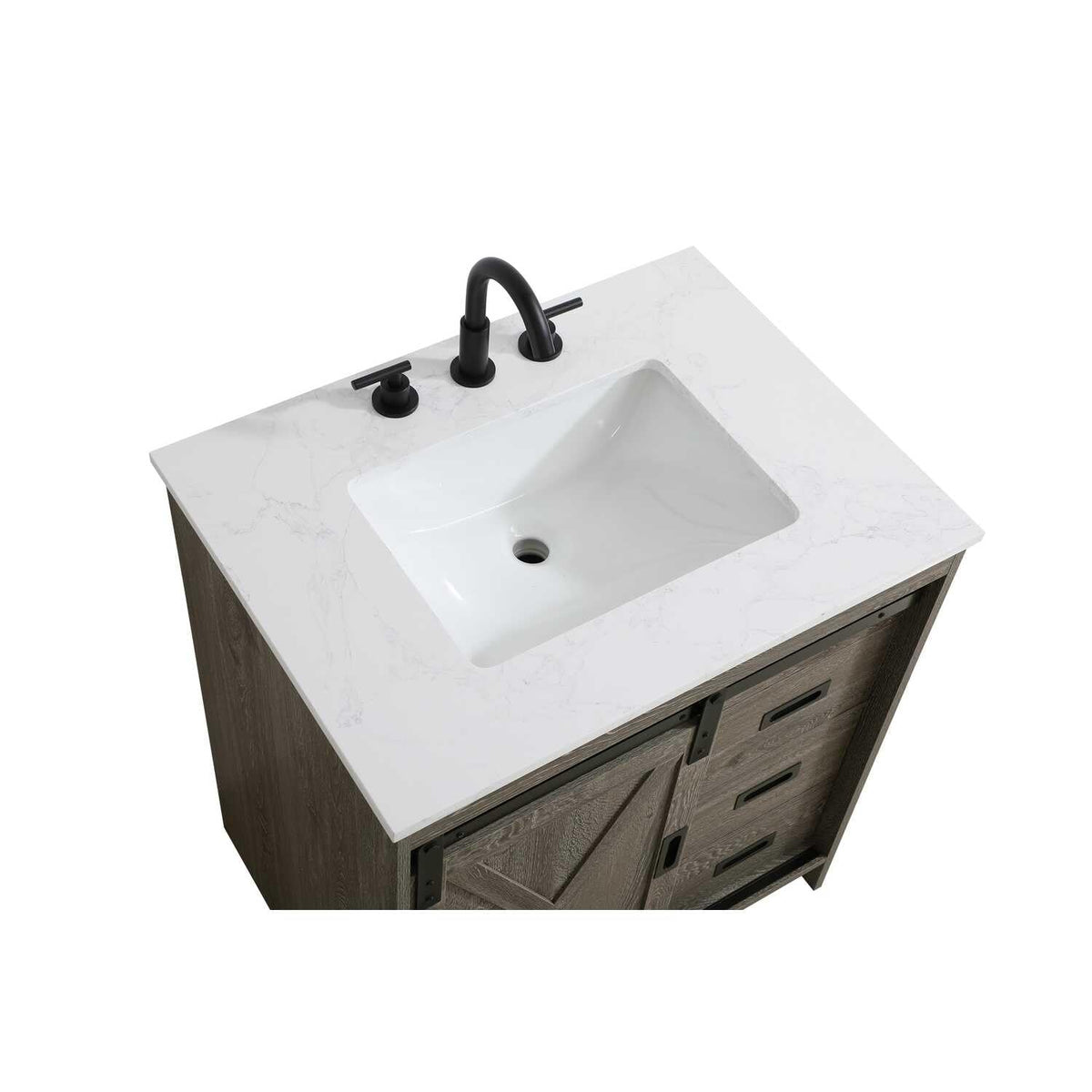 Austin Bathroom Vanity Rustic Grey by Lighting Design – Engineered Wood, Rustic Grey, Model VF90530RG