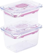 Prepara Latchlok Click Container, 0.9 Cup Leakproof Snack & Dip Storage, Set of 2 - Rose