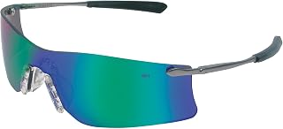 MCR Safety Crews T411G Rubicon Safety Glasses Emerald Mirror, 1 Pair