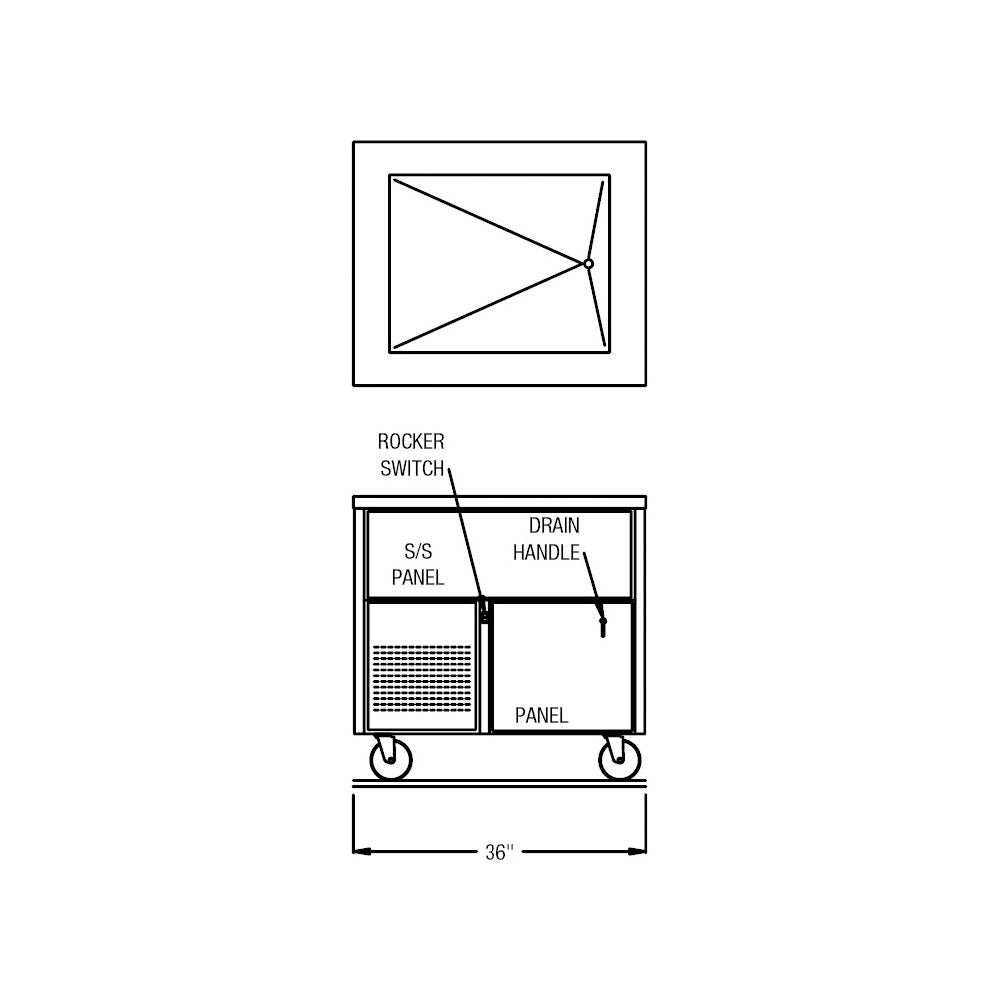 Ranserve Cold Food Table by Randell – Model RAN SCA-2